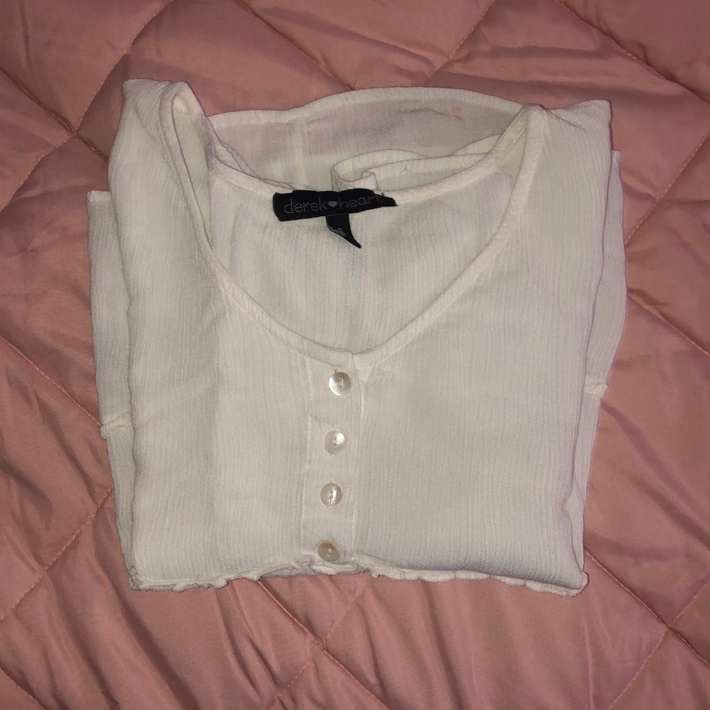 white, baby doll top
